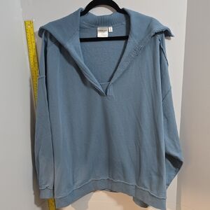 Torrid  Size 22 Super Soft Blue Fleece Pullover